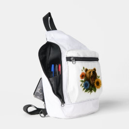 Bandolera Oso con flores