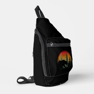 Bandolera Oso del bosque de la naturaleza del atardecer
