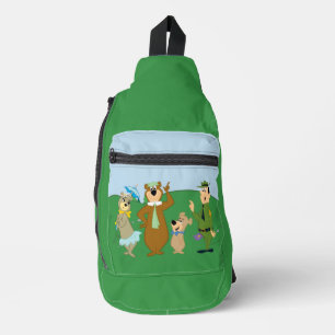 Bandolera Oso Yogi y la rosa clásica de los amigos