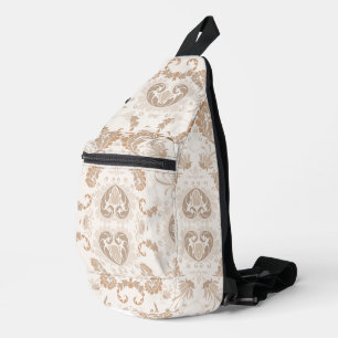 Bandolera Paisley en beige estética moderna Tan Brown