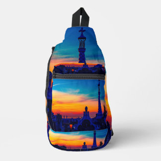 Bandolera Parc Güell Inspired Travel Sling Bag |Colorful Bag