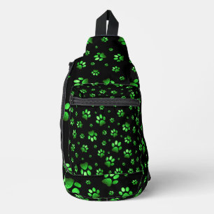 Bandolera Pasta imprimir purpurina verde brillante,