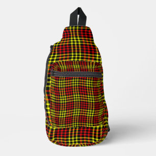 Bandolera Patrón continuo de cuadros escoceses rojo y amaril