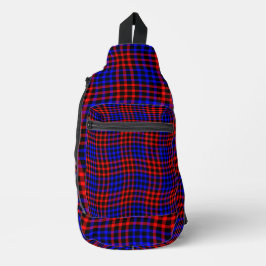 Bandolera Patrón continuo de cuadros escoceses rojos y azule