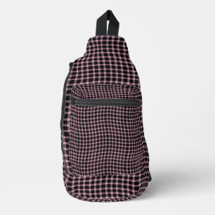 Bandolera Patrón continuo de cuadros escoceses rosa y púrpur