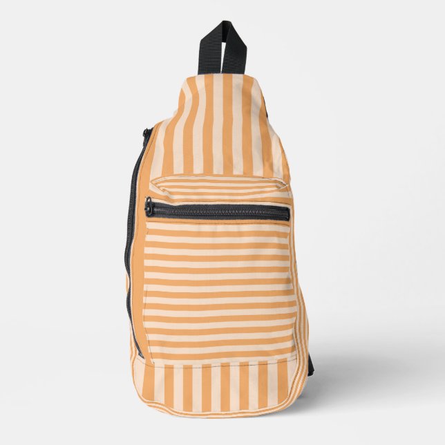 Bandolera Patrón continuo de rayas naranjas (Anverso)