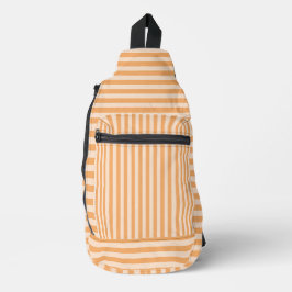Bandolera Patrón continuo de rayas naranjas