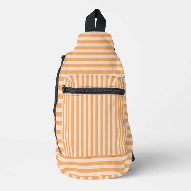 Bandolera Patrón continuo de rayas naranjas (Anverso)