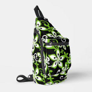 BANDOLERA PATRÓN DE ALOHA HAWAII EN NEGRO/LIME