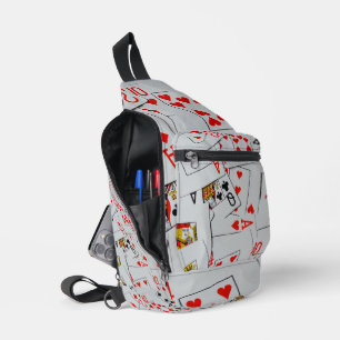 Bandolera Patrón de baraja de cartas dispersas,