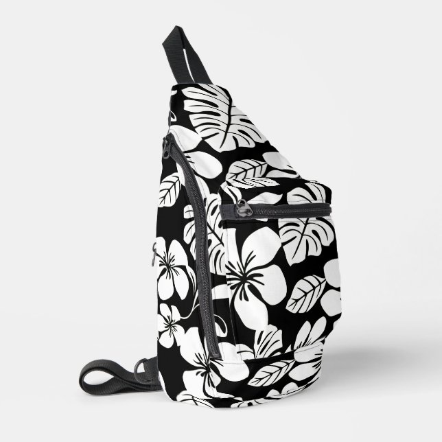 BANDOLERA PATRÓN DE BIKINI ROSA EN NEGRO (Esquina izquierda)