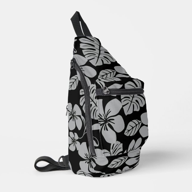 BANDOLERA PATRON DE BIKINI ROSA EN NEGRO/GRIS (Esquina izquierda)