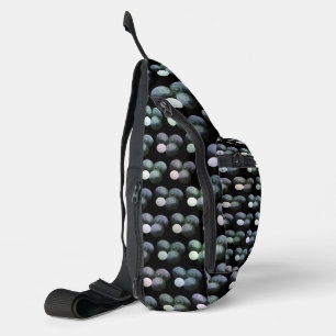 Bandolera Patrón De Bolos De Césped Verde Y Negro,