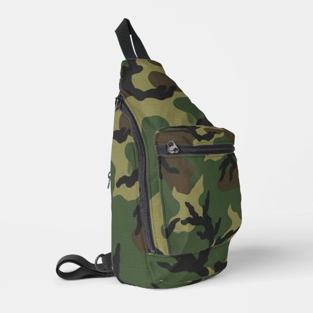 Bandolera Patrón de camuflaje forestal militar (Esquina izquierda)