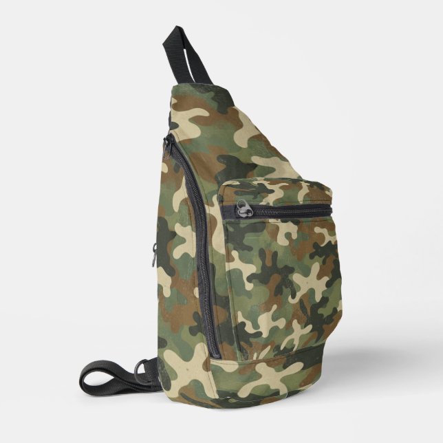 Bandolera Patrón de camuflaje militar rústico (Esquina izquierda)