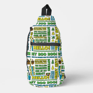 Bandolera Patrón de citas picnicas y frases divertidas de yo
