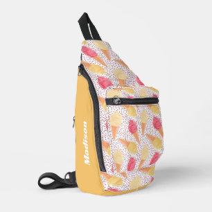 Bandolera Patrón de crema de hielo de nombre personalizado