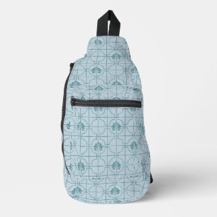 Bandolera Patrón de cuadrícula de Lotus geométrico - El Lotu