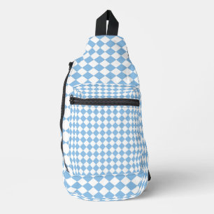 Bandolera Patrón de cuadros azules y blancos