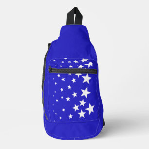 Bandolera Patrón de estrella blanca sobre fondo azul