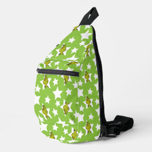 Bandolera Patrón de estrella de Grinch asomándose