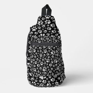 Bandolera Patrón de impresión de fondo negro de las hojas de