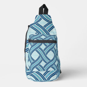 Bandolera Patrón de líneas azules