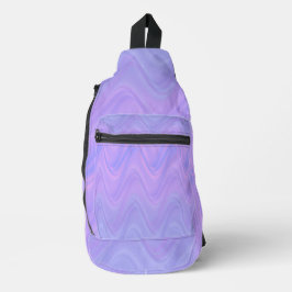 Bandolera Patrón de líneas onduladas púrpura rosa