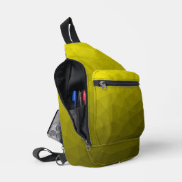 Bandolera Patrón de malla geométrica con gradiente amarillo