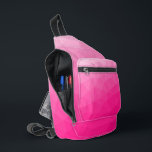Bandolera Patrón de malla geométrica con gradiente rosa cali<br><div class="desc">Bolsa impresa con patrón de malla geométrica con gradiente rosa caliente. Bolsa fresca como accesorio de moda para todos. Malla geométrica triangular rosa caliente con diseño de gradiente ombre de claro a oscuro.</div>