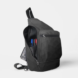 Bandolera Patrón de malla geométrica de gradiente gris oscur