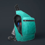 Bandolera Patrón de malla geométrica de gradiente verde azul<br><div class="desc">Patrón de malla geométrica de gradiente turquesa Bolsa impresa. Bolso de accesorios de moda de Guay para todos. Malla geométrica triangular con diseño de gradiente oscuro turquesa claro a oscuro.</div>