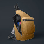 Bandolera Patrón de malla geométrica gradiente marrón<br><div class="desc">Patrón de malla geométrica gradiente marrón Bolsa impresa. Bolso de accesorios de moda de Guay para todos. Malla geométrica triangular con diseño de gradiente oscuro de color marrón claro a oscuro.</div>