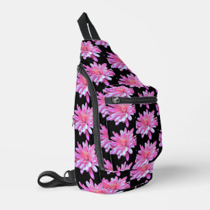 Bandolera Patrón de margarita rosada, patrón floral de bonit