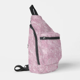 Bandolera Patrón de moire de seda enmarañada en rosa turbio