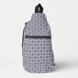 Bandolera Patrón de Motivo Floral Ikat Colorido