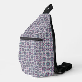 Bandolera Patrón de Motivo Floral Ikat Colorido