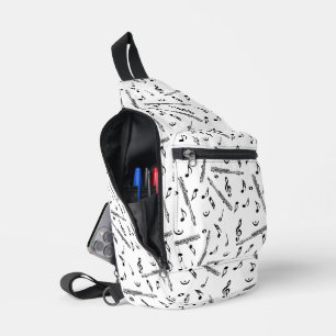 Bandolera Patrón de notas de música piccolo