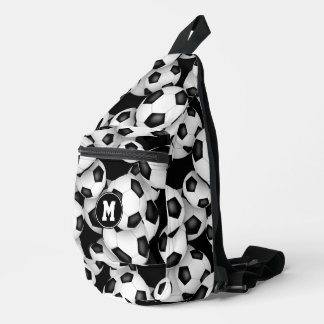 Bandolera Patrón de pelotas de fútbol monogramadas