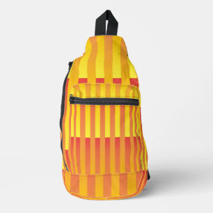 Bandolera Patrón de rayas amarillas naranjas