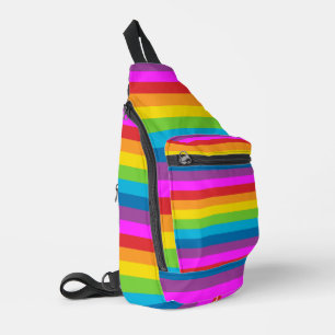 Bandolera Patrón de rayas de arcoíris