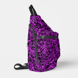 Bandolera Patrón de triángulo negro morado