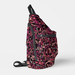 Bandolera Patrón de triángulo rosa púrpura