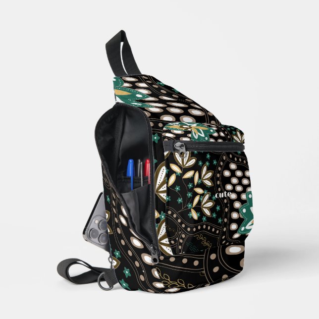 Bandolera Patrón floral (Abierto)