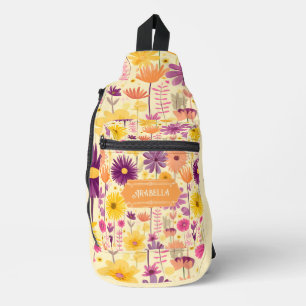 Bandolera Patrón floral moderno Arabella Cascading
