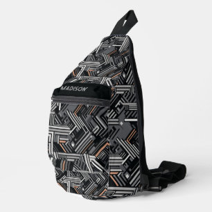 Bandolera Patrón industrial de nombre personalizado