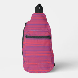 Bandolera Patrón sin foco de franjas púrpuras rojas