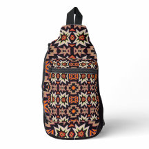 Patrón tribal del suroeste de color negro naranja