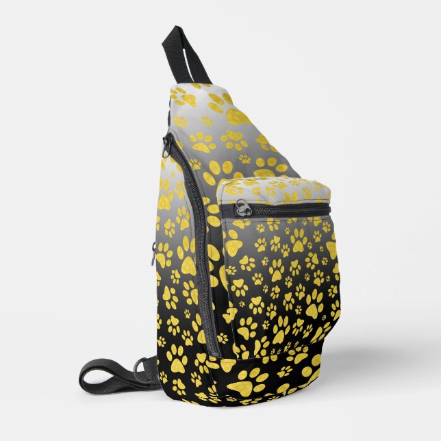 Bandolera Patrones metalizado dorados sobre fondo degradado (Esquina izquierda)