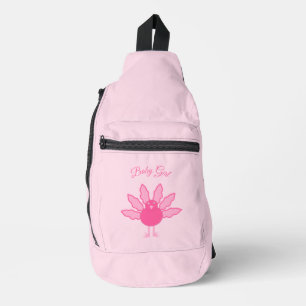 Bandolera Pavo de Acción de Gracias de niña bebé rosa person